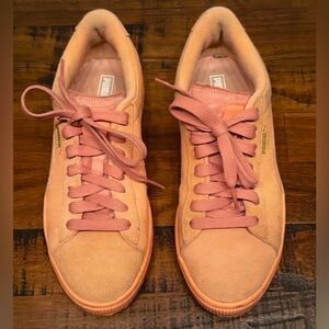 Pink Puma Suede Sneakers